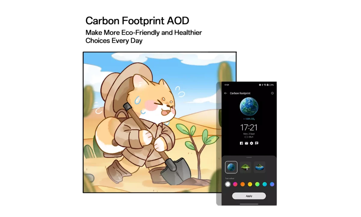 OnePlus Carbon Footprint AOD